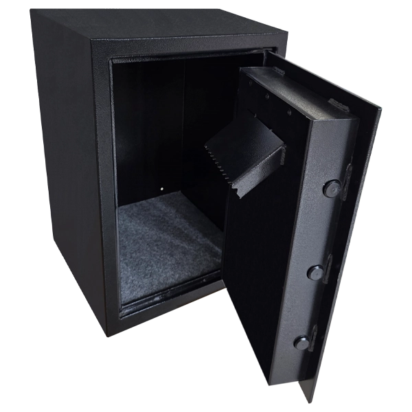 Takemura Cofres – Cofre Boca de Lobo TCL 60 BLP-SC aberto, mostrando o interior