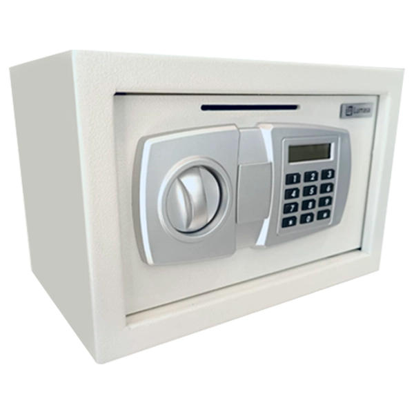 Takemura Cofres – Cofre Digital TCL 200 EB-BL fechado, vista frontal