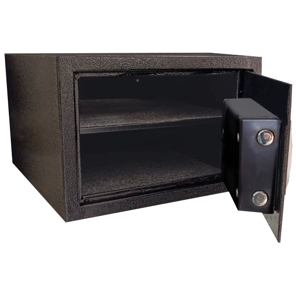 Takemura Cofres – Cofre Digital TCL 380 EDE Black aberto, mostrando o interior