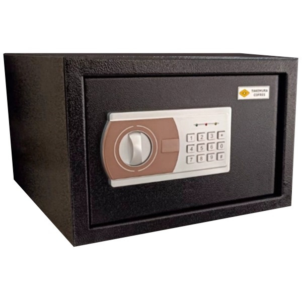 Takemura Cofres – Cofre Digital TCL 380 EDE Black fechado, vista frontal